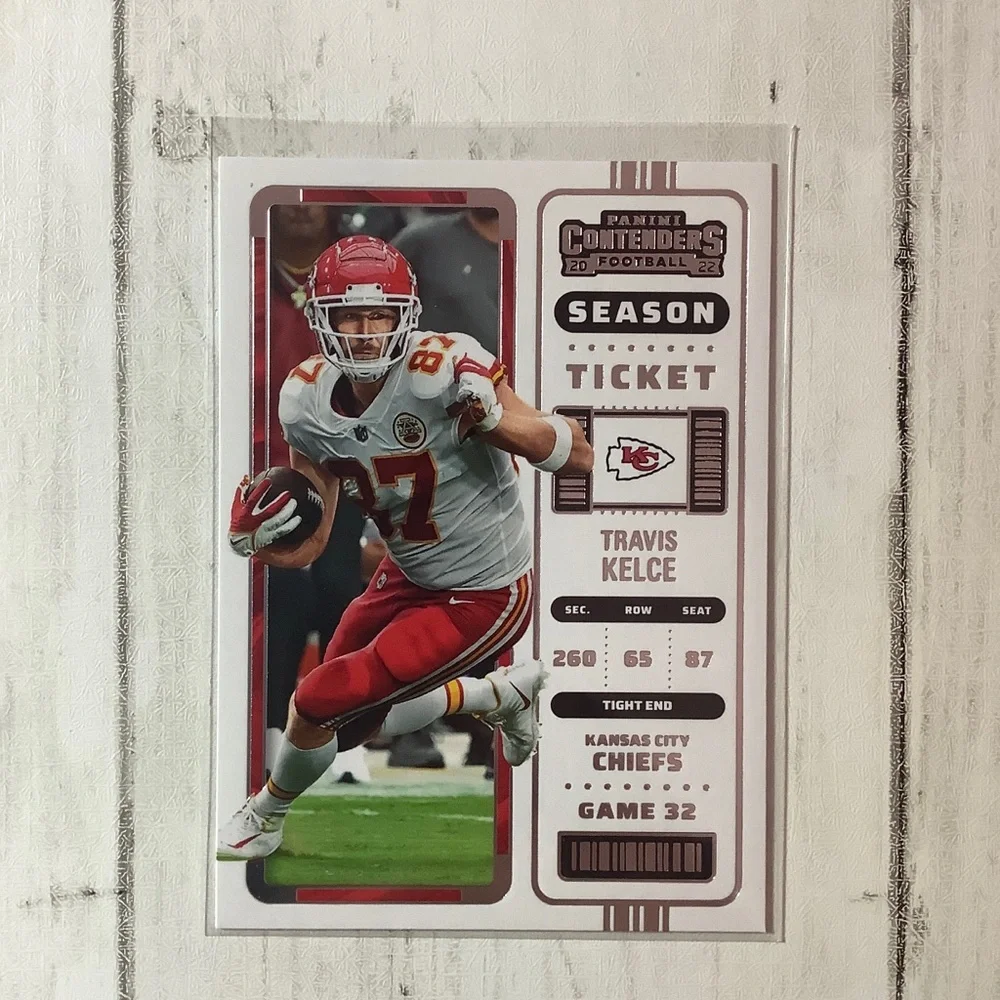 2022 Panini Contenders 59 Travis Kelce Kansas City Chiefs Football Card